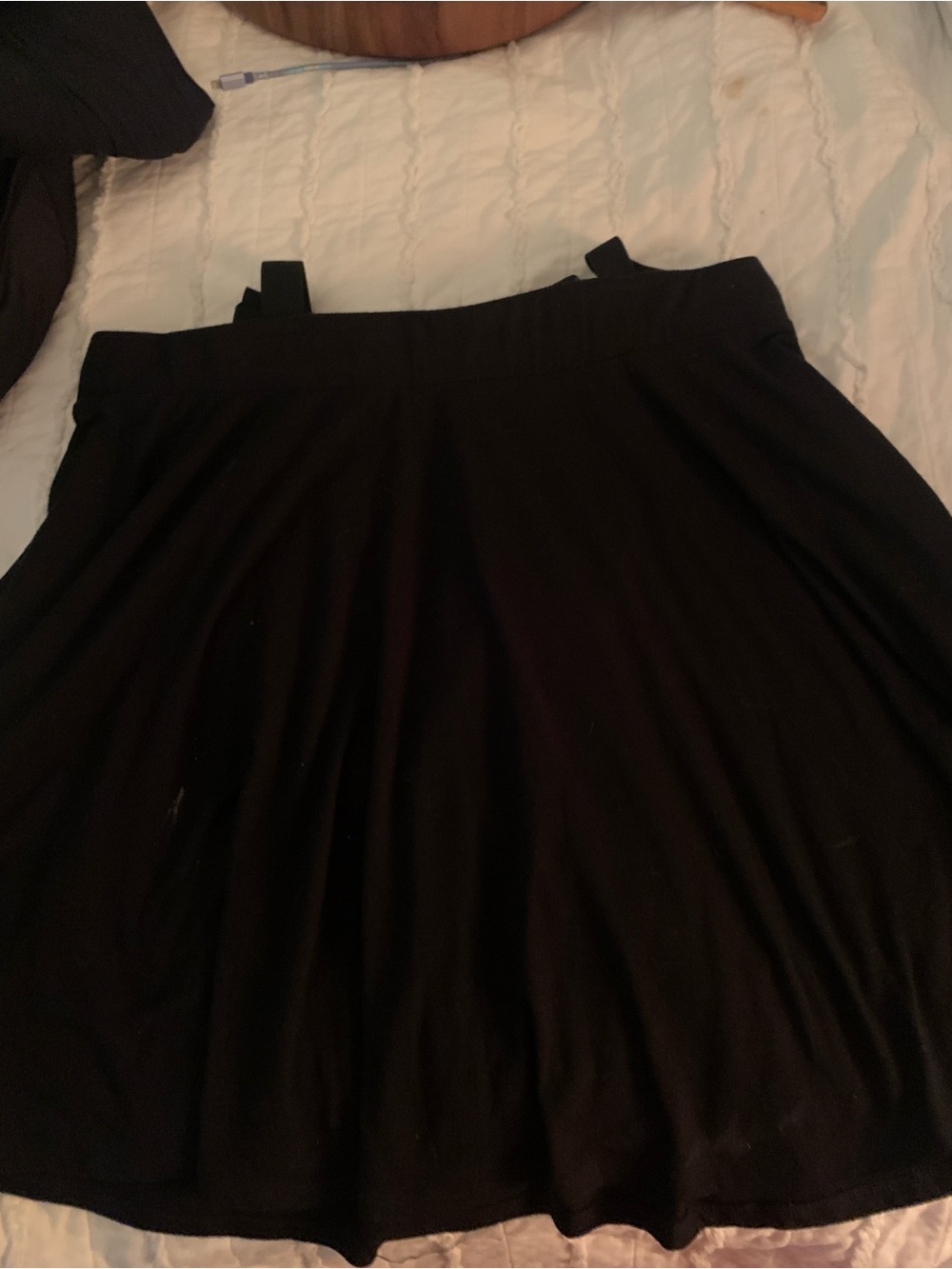 Skirt with suspenders black